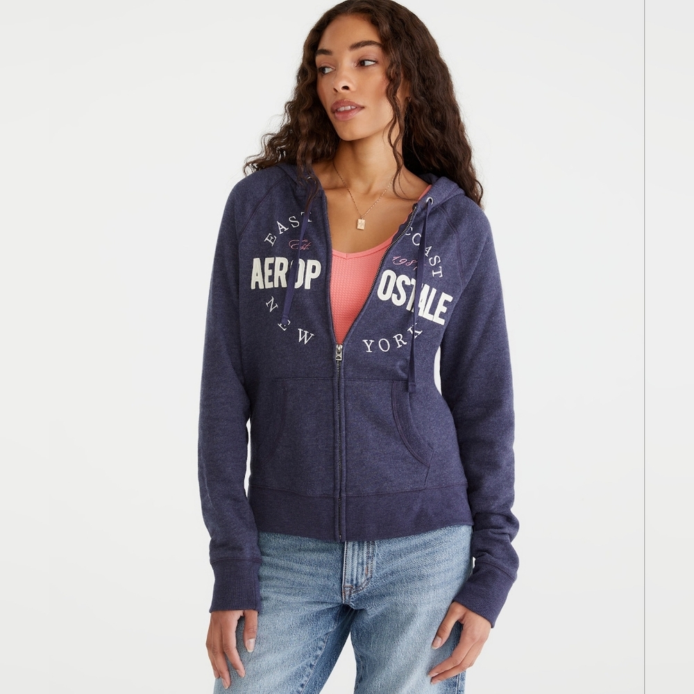 Aeropostale East Coast Full Zip Hoodie (Small)